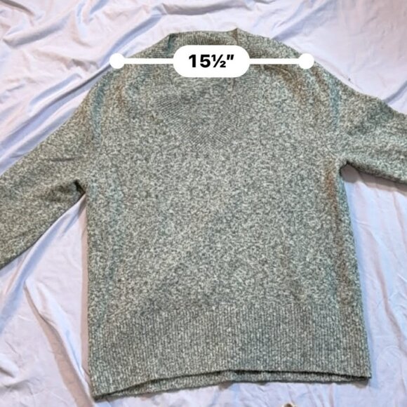 TWO "a new day" brand Short Long Sleeve VNeck Sweaters (Grey & Wheat) SIZE SMALL - Picture 7 of 11